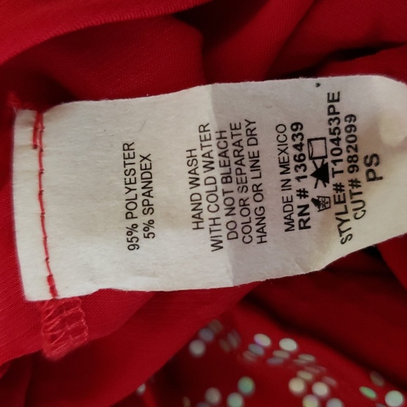 Chic Red Sparkling Bling Knit Going Out Racerback Slip-On Soft Stretch Top - Picture 5 of 6